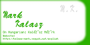 mark kalasz business card